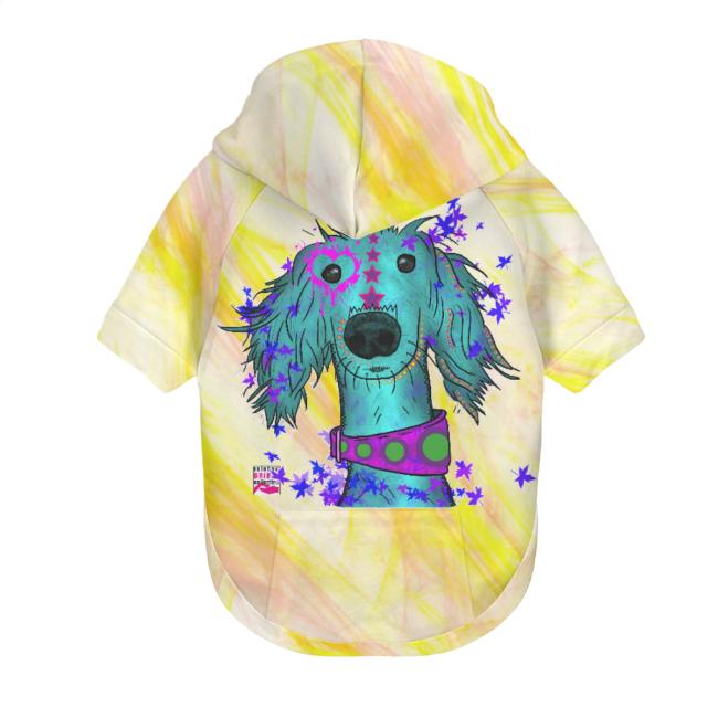 Hunde-Hoodie, Hundemotiv Tootsi– bunte Popart, gemütlich, waschbar, Polyster - Kopie